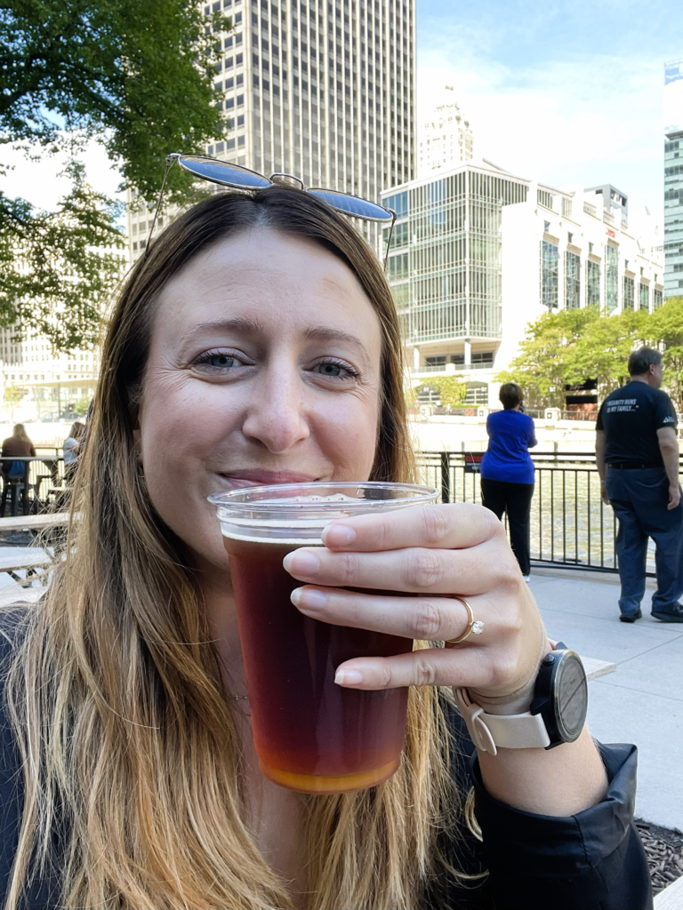 Beer on the Riverwalk in Chicago