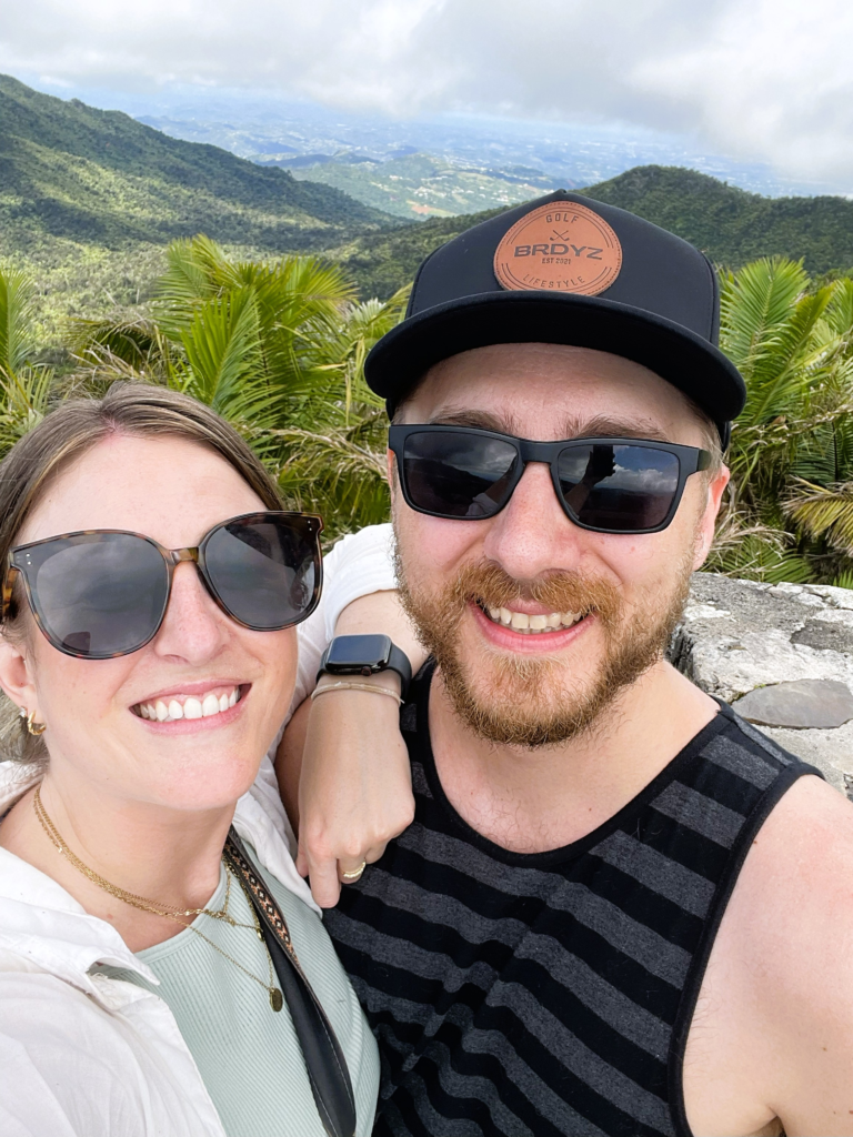 Mark and I atop Britton Tower in El Yunque National Forest